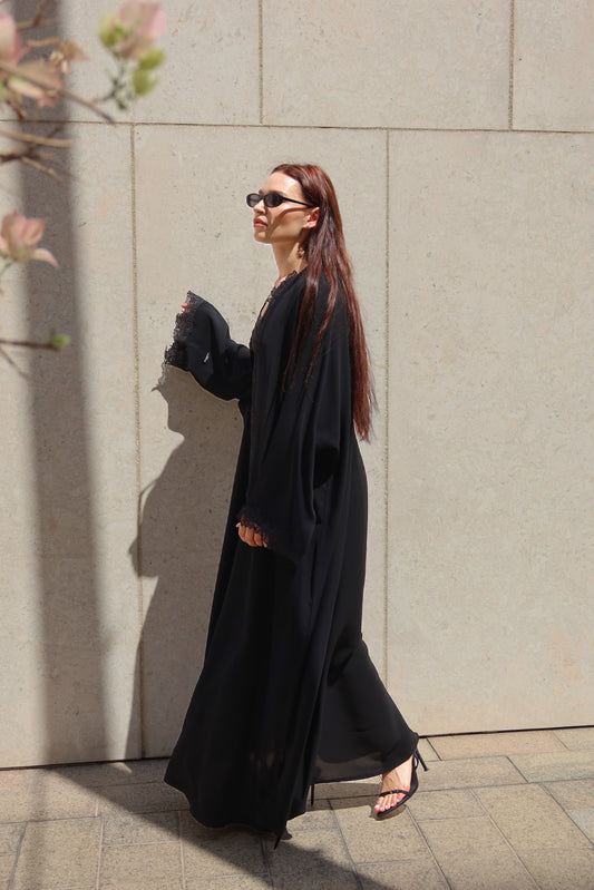 Lace Abaya S26016